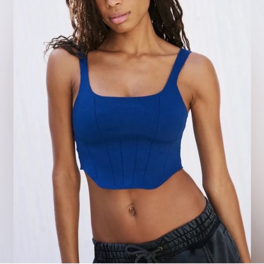 Free People Movement Blue Crop Top